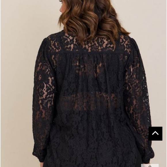 NWT Torrid Harper Lace Long Sleeve Blouse - Picture 5 of 8